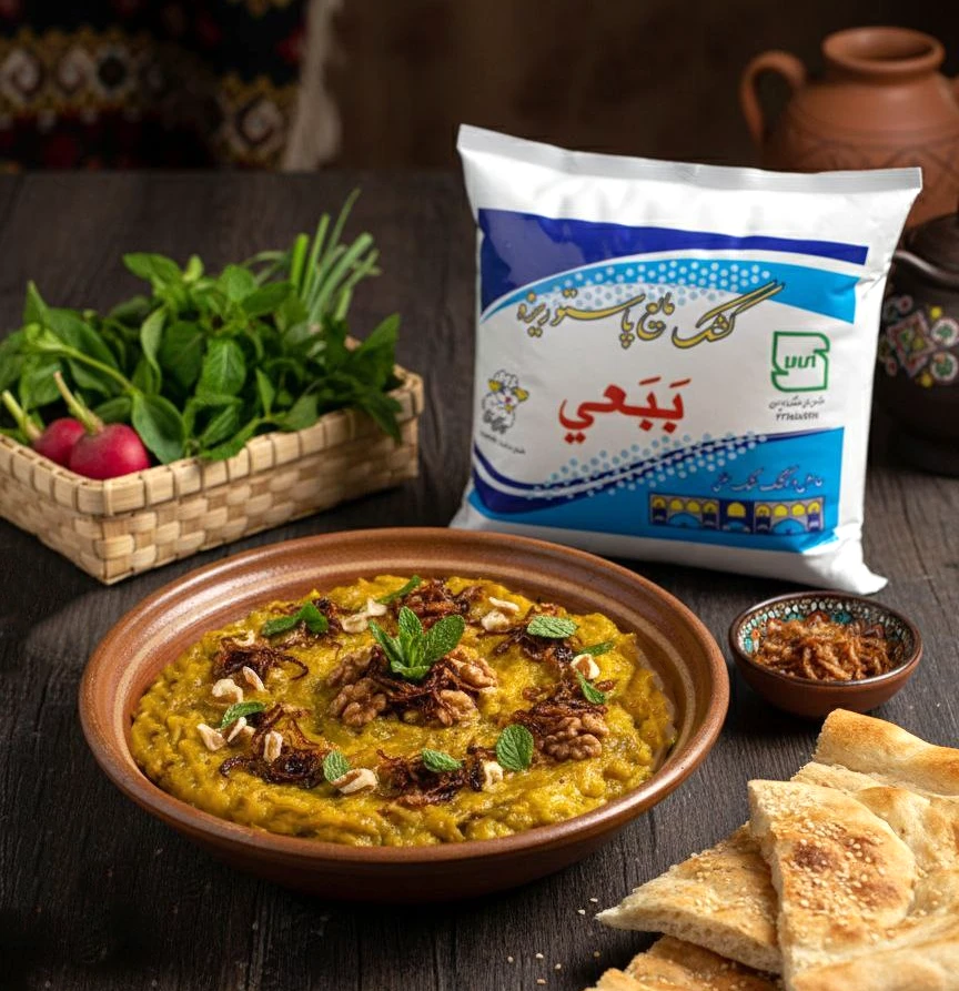 طرز تهیه حلیم بادمجان اصفهانی مجلسی + فوت‌وفن با کشک ببعی